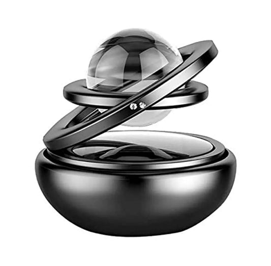 Solar Crystal Ball Metal Body Car Solar Power Rotating Design Organic Fragrance Air Freshener Perfume