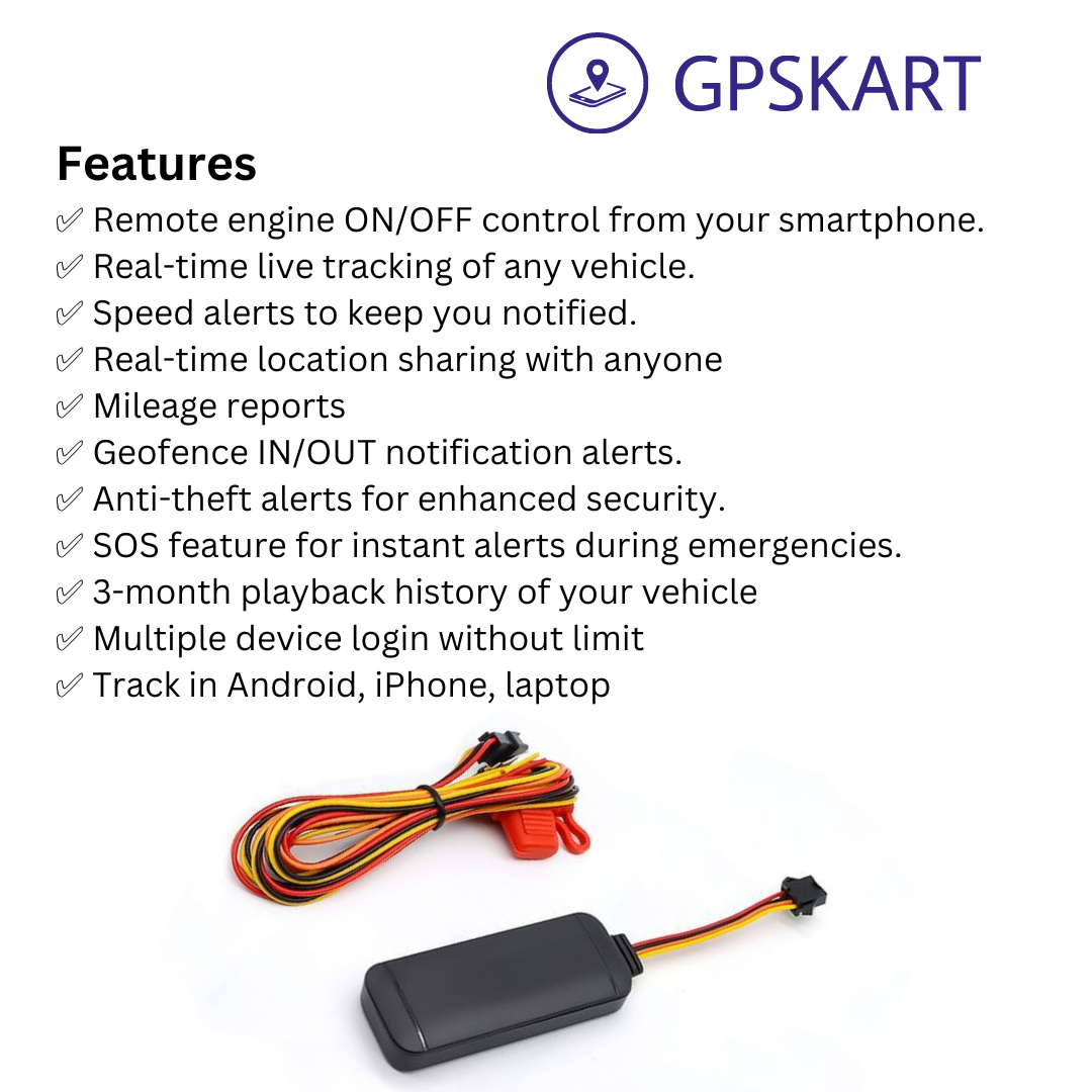 CarX GPS Tracker with SIM and Remote Engine On/Off